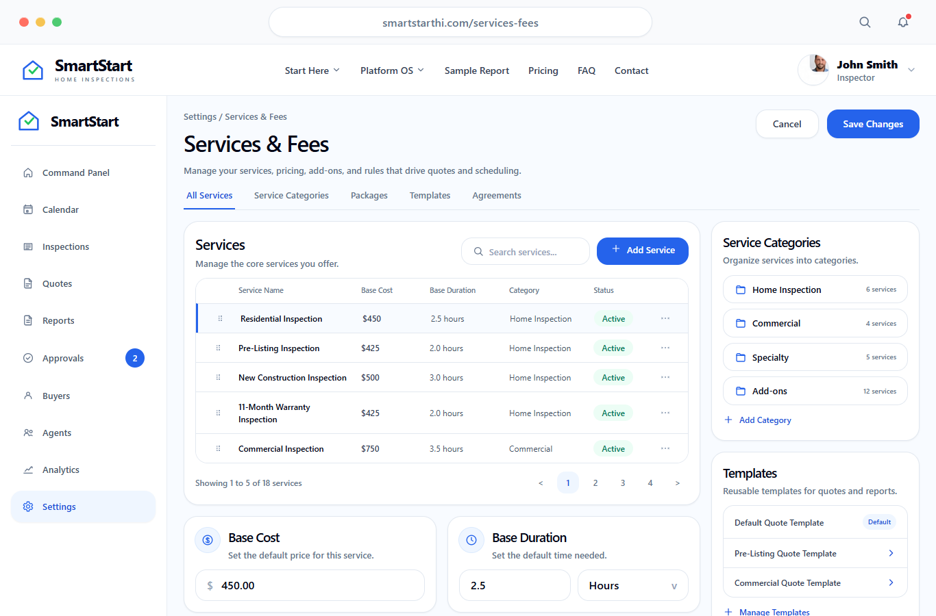 Services & Fees